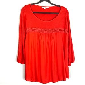 Boden  reddish orange  3/4 Sleeve Blouse - 18